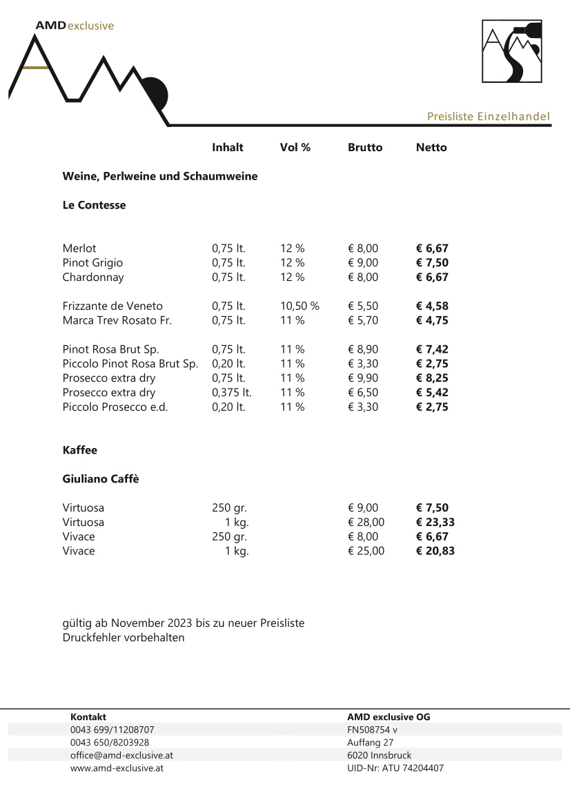 AMD Preisliste